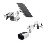 Zeroupshop Support de gouttière réglable en acier inoxydable, pour appareils photo Eufy S220, pour panneaux solaires Arlo Pro/Pro 2/Ultra/Pro 3 avec vis de 6,35 mm pour installation de sécurité