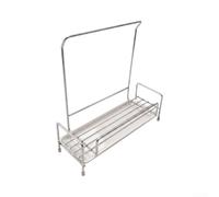zeroupshop Support Éponge Anti-Rouille Vidange Automatique Support Éponge | Acier 304 pour robuste, anti-traces, résistant à la rouille, finition argentée , style moderne