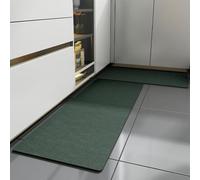 Zeroupshop Tapis de bain absorbant en terre de diatomée - Séchage rapide - Antidérapant - Lavable - Évacuation de l'humidité - Séchage rapide - Pour salle de bain - Vert foncé - 40 x 60 cm