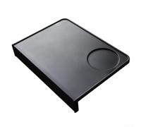 Zeroupshop Tapis de tamper à café en silicone antidérapant avec bords surélevés, protection pour barista Knock Box Pad pour porte-filtre, pour nettoyage facile, passe au lave-vaisselle, noir, 20,5 x