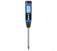 Zeroupshop Testeur de sol numérique de 3 à 14 pH, pour mesure du pH et de l'humidité, haute précision avec écran LCD, sonde métallique portable, pour jardin, agriculture, hydroponie (605)