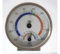 Zeroupshop Thermomètre hygromètre de sauna en acier inoxydable avec plage de température polyvalente et précision d'humidité RH, transparent pour cadran et montage réglable pour contrôle de la