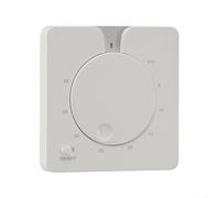 Zeroupshop Thermostat mécanique 16 A pour chauffage électrique au sol, contrôleur à bouton rotatif avec indicateur LED, plage de 5 à 40 °C, contrôle du chauffage domestique non programmable blanc