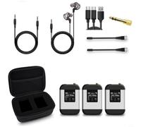 Zeroupshop UHF Système intra-auriculaire sans fil avec 20 canaux d'appariement automatique 110 dB Portée dynamique 30-50 m Transmission pour studio de répétition en direct Argenté (1 à 2)