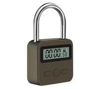 Zeroupshop Verrou de temps intelligent, affichage LCD, cadenas électronique rechargeable par USB, cadenas de sécurité, minuterie numérique