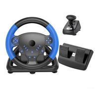 Zeroupshop Volant de course sans fil pour PS4 PC pour Android pour Smart TV pour iOS - Volant de jeu avec pédales et levier de vitesse Design ergonomique ABS compact 27 x 29 x 28 cm Taille pour SIM