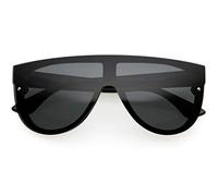 ZeroUV Lunettes de soleil aviateur en plastique avec dessus plat Noir fumé