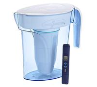 ZeroWater Carafe filtrante d'eau en 5 étapes 1,7L, certifiée NSF pour la réduction des particules de plomb, les métaux lourds et les SPFO/APFO, Blanc et Bleu