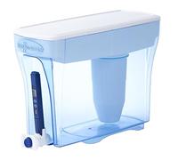 ZeroWater Carafe filtrante d'eau en 5 étapes 5,4L, certifiée NSF pour la réduction des particules de plomb, les métaux lourds et les SPFO/APFO, Blanc et Bleu