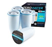 Zerowater Filtre de replacement à 5 étapes, certifiée NSF pour la réduction des particules de plomb, les métaux lourds et les SPFO/APFO, 4 Pack, Blanc