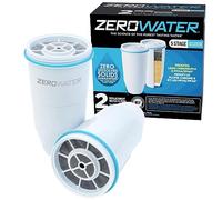 Zerowater Filtre de replacement à 5 étapes, certifiée NSF pour la réduction des particules de plomb, les métaux lourds et les SPFO/APFO, 2 Pack, Blanc