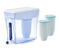 ZeroWater Kit de filtration d'eau 4,7 l avec 3 cartouches filtrantes et appareil de mesure de la qualité de l'eau, sans BPA, certifié NSF, idéal pour réduire le calcaire, le plomb et d'autres métaux