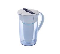ZeroWater ZR-0810-4 Pichet de filtre à eau rond de 10 tasses avec compteur de qualité de l'eau, blanc