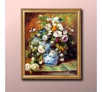 ZEROY Pierre-Auguste Renoir Reproduction Classique Impressions Sur Toile Nature Morte-Fleur Bouquet De Roses Toile Mur Art Décor 90x90cm (35x35in) No Frame
