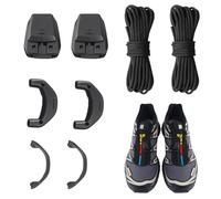 Zerquell 1 Paire de Lacets Fins de 1,5 mm, Système de Fermeture Rapide pour Chaussures de Ski Salomon Speedcross, Sans Nouage, Kit de Lacets de Rechange Unisexes pour Chaussures de Sport (Noir)