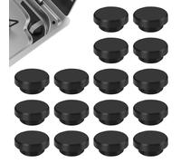 Zerquell 16 Pièces Bouchons en Caoutchouc, Cache vis en Caoutchouc, pour Trou de 8 mm, Bouchons de Trou Étanches, Accessoires de Four de Camping Car, Compatibles Compatibles avec Dometic, Smev (Noir)