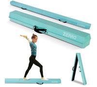 ZERRO Poutre Gymnastique Pliable Enfant, 240cm/270cm Poutre de Gym, Gymnastique Materiel Portative, Vert/Violet