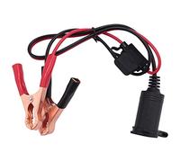 Zerthaus 2FT 12V 24V Prise pour allume-cigare de voiture Adaptateur femelle 10A Pinces crocodile Batterie de voiture Câble d'extension Clip