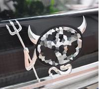 ZERTRAN 1 pc Mignon 3D Diable Style démon Voiture Autocollants Auto emblème Logo Voiture Style Papier décoration, Voiture Logo Autocollant