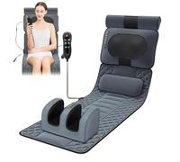 Zertylre Matelas de massage thermique multifonction avec 12 moteurs de vibrations et vertèbres lombaires + cou - Coussin de massage chauffant pour tout le corps - Soulagement de la douleur de la tête
