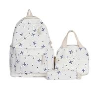 zeryor Adorable ensemble de 3 pièces comprenant un sac à dos de style universitaire, un sac à déjeuner, une trousse à crayons - Ensemble de sacs d'école en nylon léger pour filles, garçons