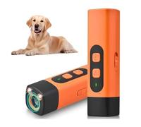 zeryor Appareil de contrôle des aboiements à ultrasons pour chien - Répulsif à ultrasons portable avec lampe de poche LED pour intérieur et extérieur - Correction du comportement du chien (2 pièces, A