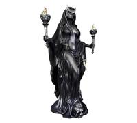zeryor Hecate Statue de la déesse grecque - Sorcière de la nuit gothique en résine - Décoration artisanale - Sculpture magique polyvalente pour la maison et le bureau (B, 16 x 5 x 5 cm)