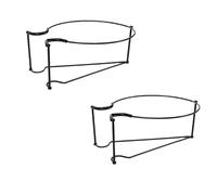 zeryor Lot de 2 supports de plantes en métal à suspendre pour balcon, clôture, porche, support en fer amovible pour petites plantes
