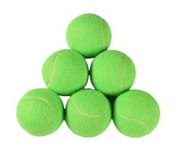 zeryor Lot de 6 balles de tennis d'entraînement à haute élasticité pour débutants, balles d'exercice en feutre durable pour entraînement de tennis et jeu interactif pour chien de compagnie (vert)