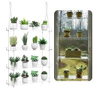 ZerzSemp Étagères Transparentes à Suspendre pour fenêtres, 4 Niveaux en Acrylique pour fenêtre de Cuisine, Jardins d'intérieur, Fleurs, Plantes Grasses, Herbes, semis et Pots de Plantes