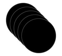 ZESABGE 5 Pièces Disque Acrylique Noir 15cm - Plaque Ronde en Plastique Pour Peinture, Bricolage, Exposition de Projet