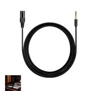 Zescyha Câble XLR Vers Jack, Câble XLR Femelle Jack 6.35mm, Cable Micro Audio Professionnel, Cable Stéréo TRS 6,35 mm pour Guitare Microphone Amplificateur Table de Mixage Enregistrement Live 1M