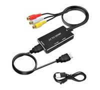 Zescyha Convertisseur AV vers HDMI 1080P, Adaptateur RCA vers HDMI, Convertisseur Audio Vidéo Composite CVBS Analogique, Prend en Charge PS2 PS3 Xbox Wii VHS DVD et Plus, Câble USB et Câble Inclus