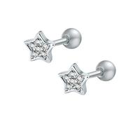 ZeSen Jewelry 16g mousseux Zircon en acier inoxydable Boucles d'oreilles Tragus Helix Conch Cartilage Perçant oreille (2) 2 étoiles