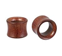 ZeSen Jewelry Écarteurs d'oreille évasés en bois de santal marron - Kit d'étirement d'oreille - Tunnel en bois noir, Bois