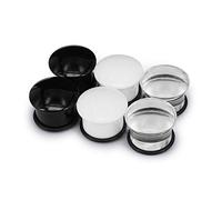 ZeSen Jewelry Lot de 3 paires de bouchons d'oreille en acrylique pour piercing avec joint torique, Acrylique