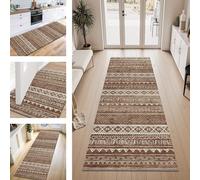 ZESEWU Tapis de Passage Tapis Cuisine Devant Evier Lavable Antiderapant 40X60CM TapisCouloir Paillasson Interieur Marron Tapisd'Entrée Moquette Polyester Salon Chambre d'enfant Buanderie