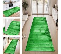 ZESEWU Tapis de Passage Tapis Cuisine Devant Evier Lavable Antiderapant 40X60CM Vert Moderne TapisCouloir Paillasson Interieur Tapisd'Entrée Moquette Polyester Salon Chambre d'enfant Buanderie