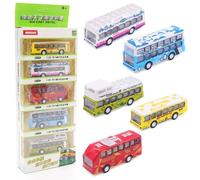 ZesGlyxyr Autobus de Jeu pour Enfants, Voitures de Jouet, Pull Back Voiture, Mini Voitures à Tirer Modèle de Bus de Jouets Anniversaire Cadeau pour Enfant de Plus de 3 Ans-C