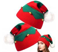 ZesGlyxyr Bonnets de Noel pour Adulte Chapeau de Père Noël Bonnet Pere Noel Costume de Chapeau de Noel en Peluche pour Noël Nouvel An Fête Supplies