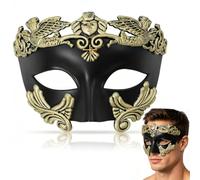 ZesGlyxyr Grec ancien masque, vénitien masque de boule de mariage, de mardi gras de boule de mariage fête de boule burlesque -Or&Noir