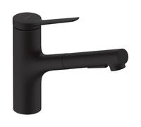 Zesis M33 Mitigeur de cuisine 150 avec douchette extractible 2 jets, Noir mat (74800670)