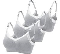 ZESLIV 3PCS Soutien-Gorge d'allaitement en Coton Dentelle Brassière sans Armature Soutien Gorge Maternité sans Couture