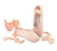 ZESLIV Chaussures de ballet pour fille - En satin - Pour femme