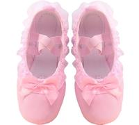 ZESLIV Chaussures de ballet pour filles, enfants, femmes, chaussures de yoga, danse, chaussons de ballet, chaussures de gymnastique, rose, taille 23