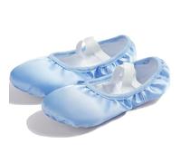 ZESLIV Chaussures de danse en satin pour filles et femmes Bleu Taille 34