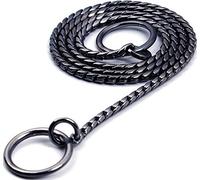 ZESLIV Collier de Dressage pour Chien Collier Étrangleur Réglable en cuivre Solide Chaîne Serpent en Métal pour Animaux Domestiques