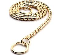 ZESLIV Collier de Dressage pour Chien Collier Étrangleur Réglable en cuivre Solide Chaîne Serpent en Métal pour Animaux Domestiques