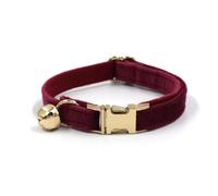ZESLIV Collier en Velours avec Cloche pour Chien et Chat de Taille Moyenne
