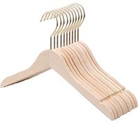 ZESLIV Lot de 10 cintres en bois, cintres gain de place, 38 x 1,2 cm